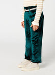 One Friday Solid Green Corduroy Pants - One Friday World