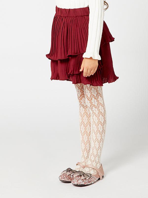 One Friday Wine Pleated Skirt - One Friday World