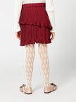 One Friday Wine Pleated Skirt - One Friday World