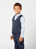 One Friday Navy Blue Stripes Waist Coat - One Friday World