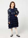 One Friday Navy Blue Tiered Dress - One Friday World