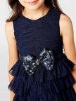 One Friday Navy Blue Tiered Dress - One Friday World