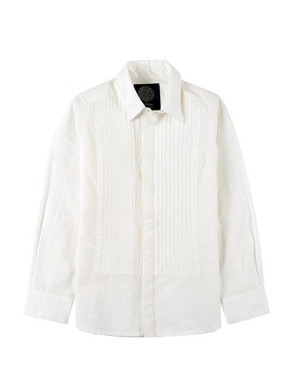 One Friday White Solid Formal Shirt - One Friday World