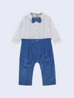 One Friday Blue Corduroy Romper Set - One Friday World