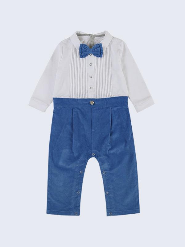 One Friday Blue Corduroy Romper Set - One Friday World