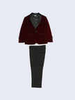 One Friday Burgundy 3 Piece Solid Suit - One Friday World