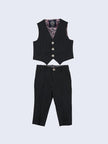 One Friday Black Infant Striped Waist Coat - One Friday World