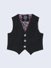 One Friday Black Infant Striped Waist Coat - One Friday World