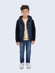 Navy Blue Puffer Jacket - One Friday World