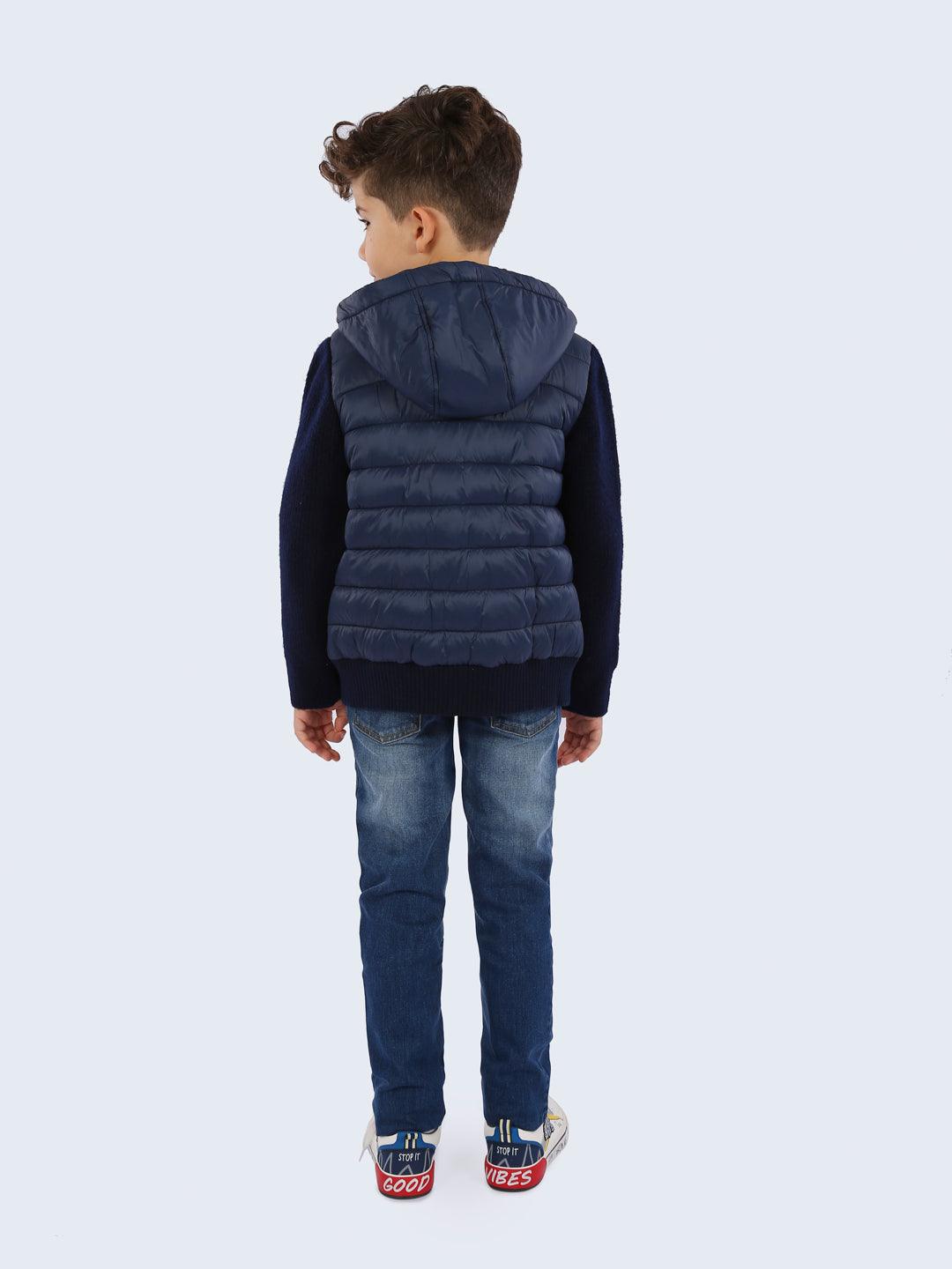 Navy Blue Puffer Jacket - One Friday World