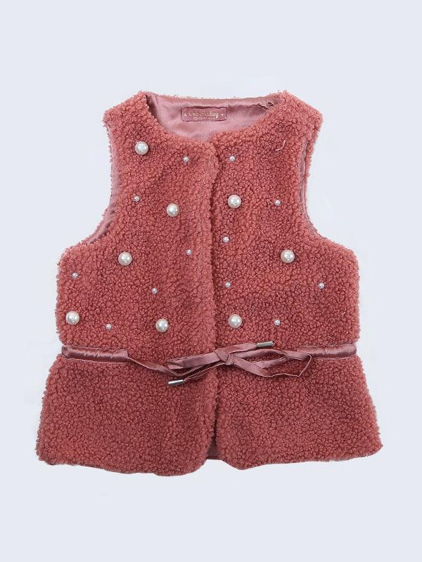 Pink Pearl Studded Shrug - One Friday World