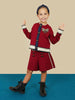 One Friday Kids Girls Burgundy Elastic Short - One Friday World