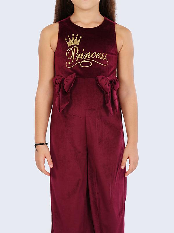 One Friday Maroon Corduroy Jumpsuit - One Friday World