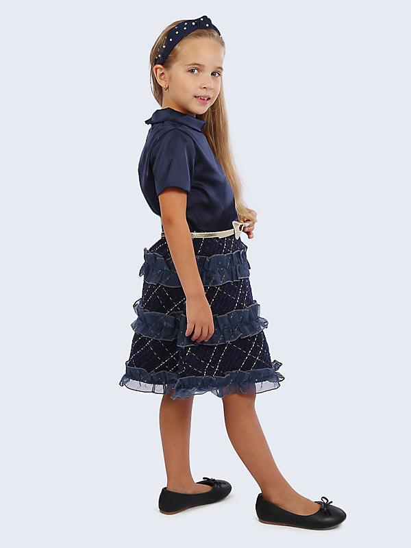 One Friday Navy Blue Frill Dress - One Friday World