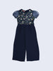 One Friday Navy Blue Half Sleeves Jumpsuit - One Friday World