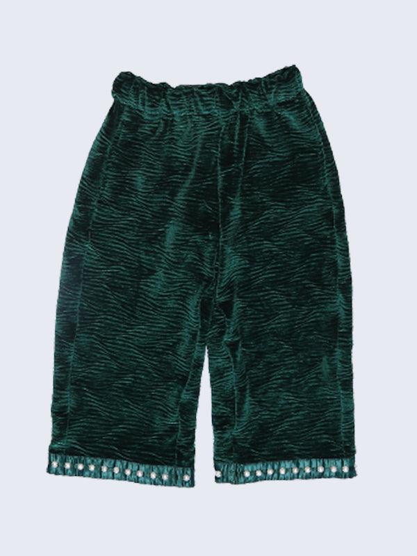 One Friday Green Frill Trouser - One Friday World