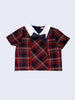 One Friday Navy Blue and Red Check Top - One Friday World