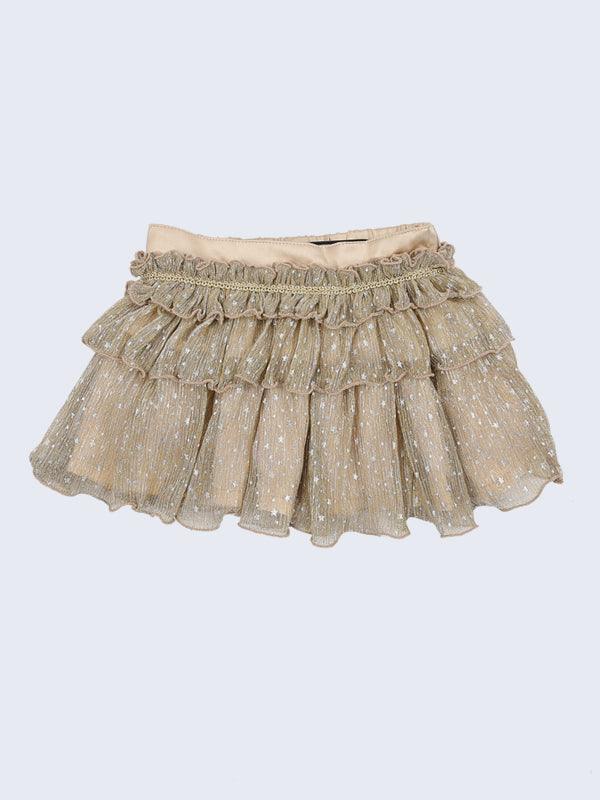 One Friday Gold Frill Skirt - One Friday World