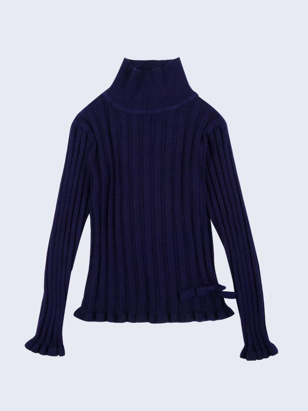 One Friday Navy Blue Solid Jumper - One Friday World