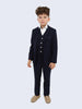 Navy Blue 3 Piece Stripe Suit - One Friday World