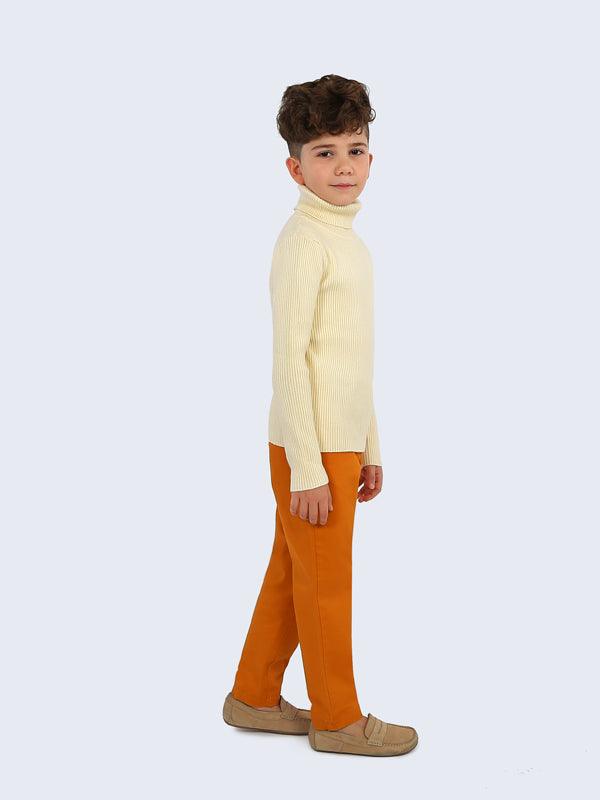 One Friday Mustard Solid Trouser - One Friday World