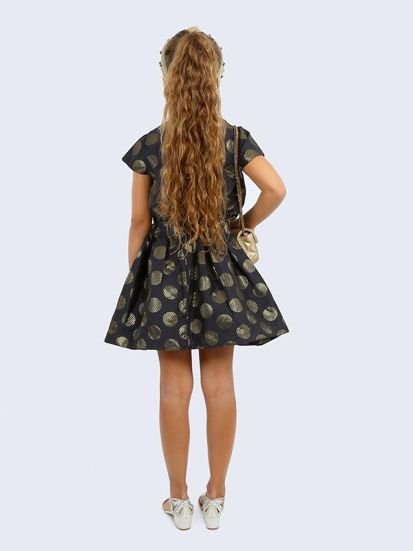 One Friday Black and Gold Polka Dot Skirt - One Friday World