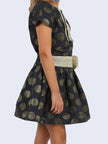 One Friday Black and Gold Polka Dot Skirt - One Friday World