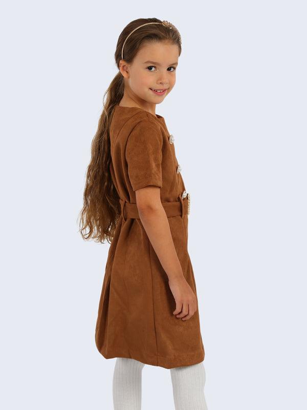 One Friday Brown Suede Dress - One Friday World