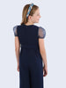 One Friday Navy Blue Half Sleeves Jumpsuit - One Friday World