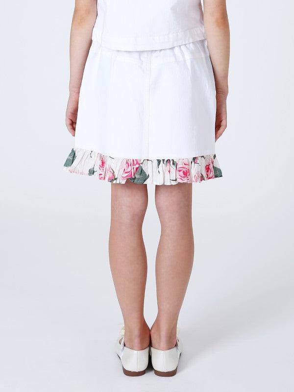 One Friday Off White Denim Skirt - One Friday World