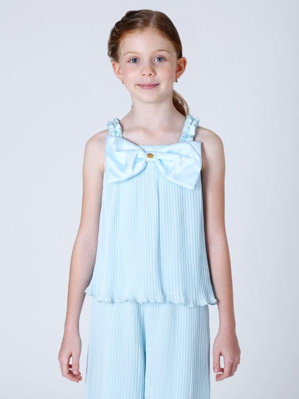 One Friday Aqua Pleated Top - One Friday World