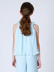 One Friday Aqua Pleated Top - One Friday World