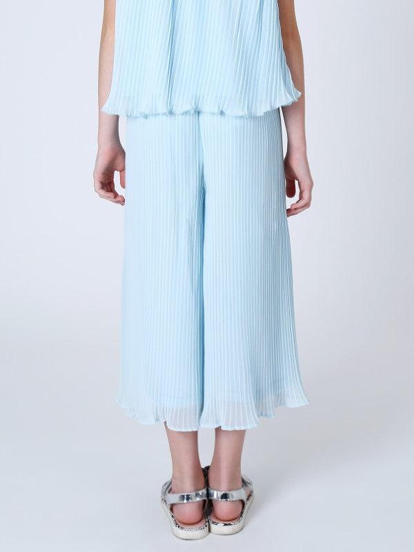 One Friday Aqua Pleated Culotte - One Friday World