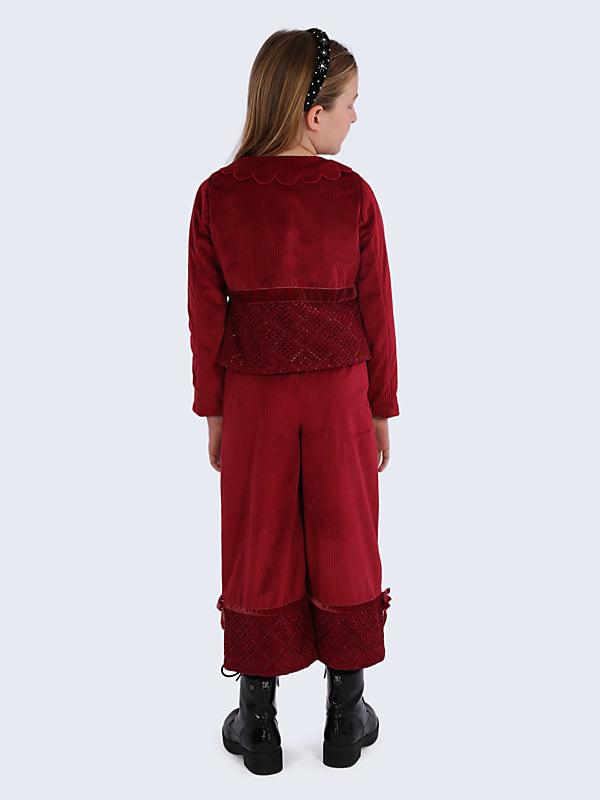 One Friday Burgundy Suede Culottes - One Friday World