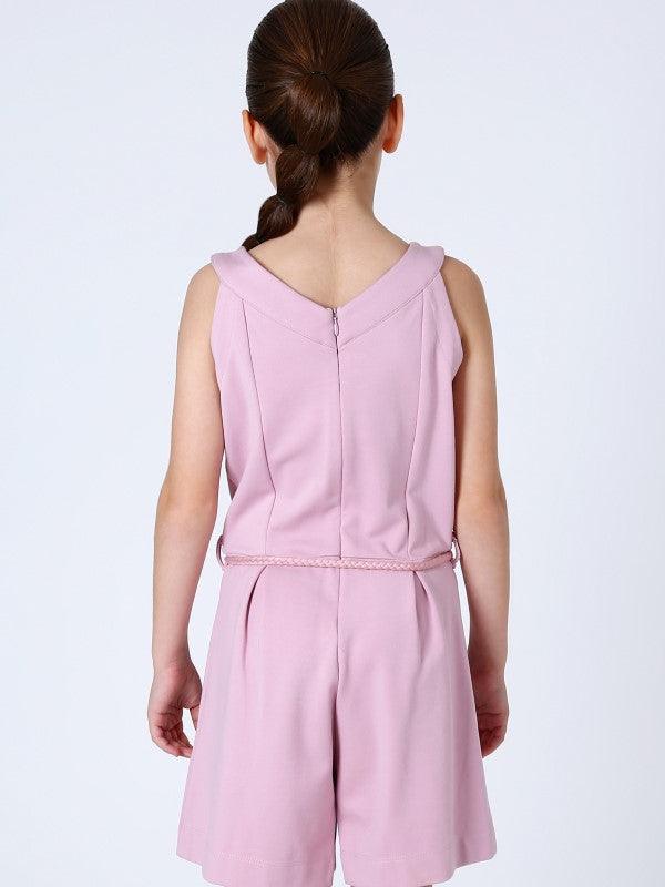 One Friday Pink Solid Jumpsuit - One Friday World