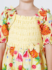 One Friday Yellow Multi Fruit Printed Dress - One Friday World