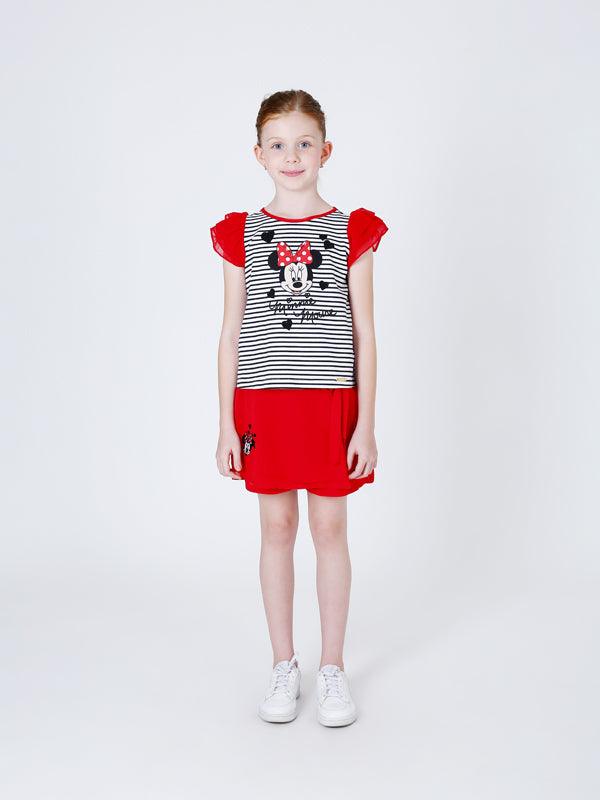 One Friday Kids Girls Minnie Mouse Short Sleeve Top - One Friday World