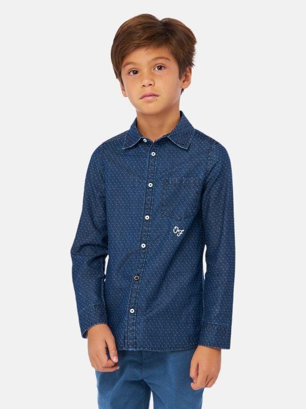 One Friday Navy Blue Denim Shirt - One Friday World