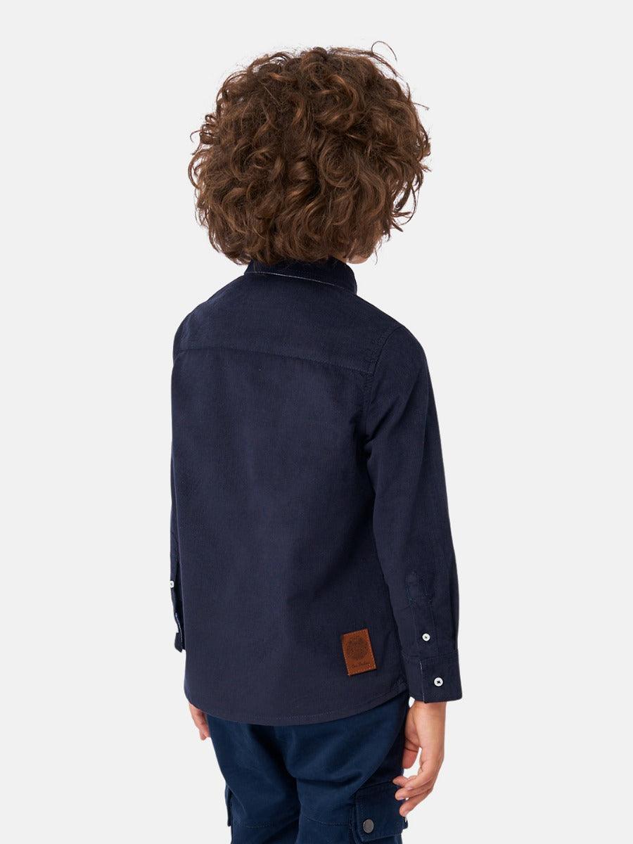 One Friday Navy Blue Corduroy Shirt - One Friday World