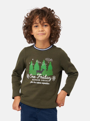 One Friday Green Full Sleeve T-shirt - One Friday World