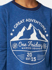 One Friday Navy Blue Printed T-shirt - One Friday World