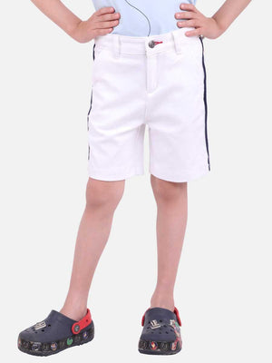 One Friday White Solid Shorts - One Friday World