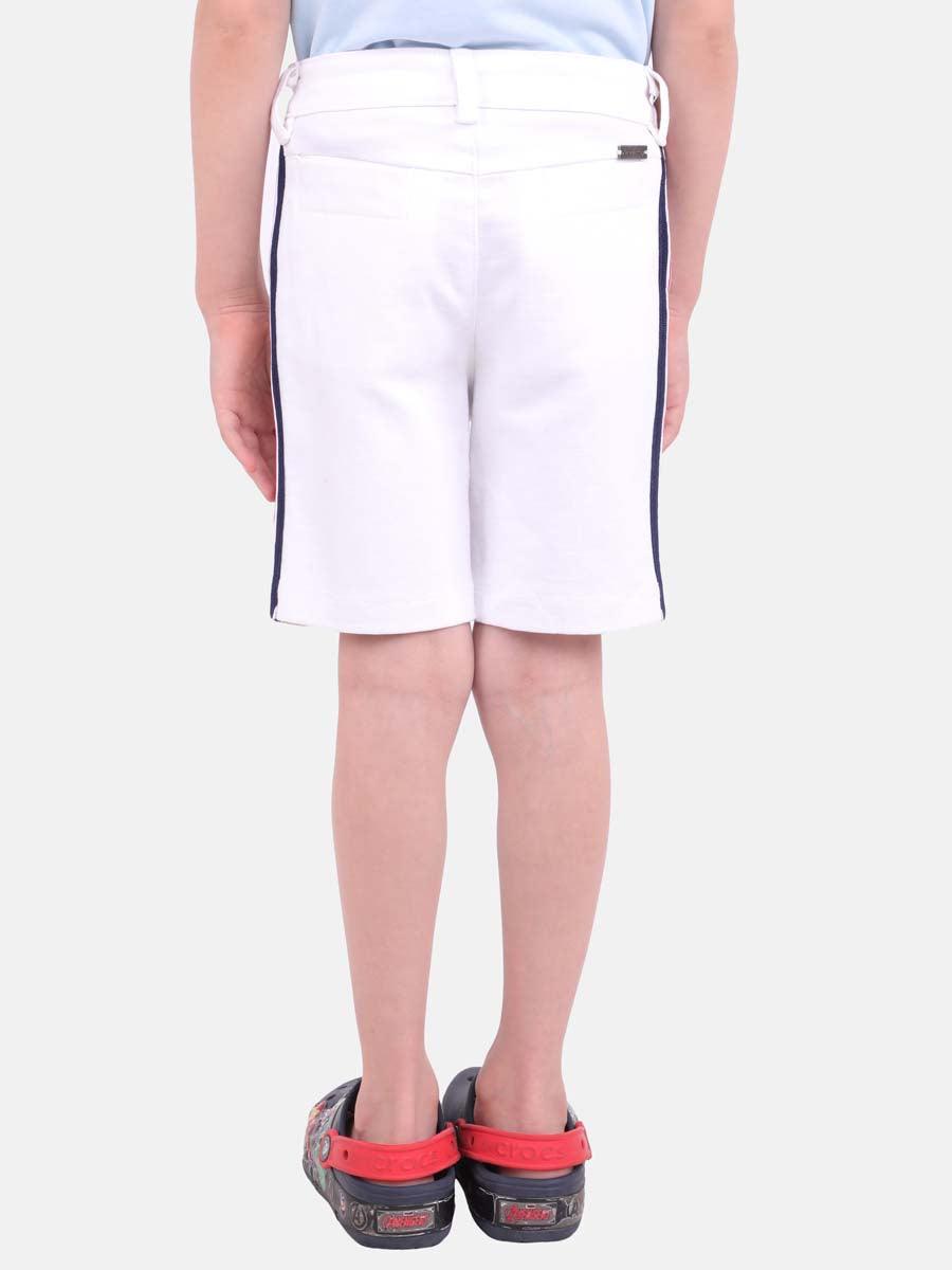 One Friday White Solid Shorts - One Friday World