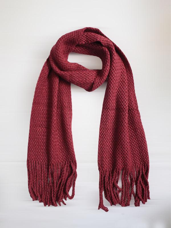 One Friday Burgundy Solid Muffler - One Friday World